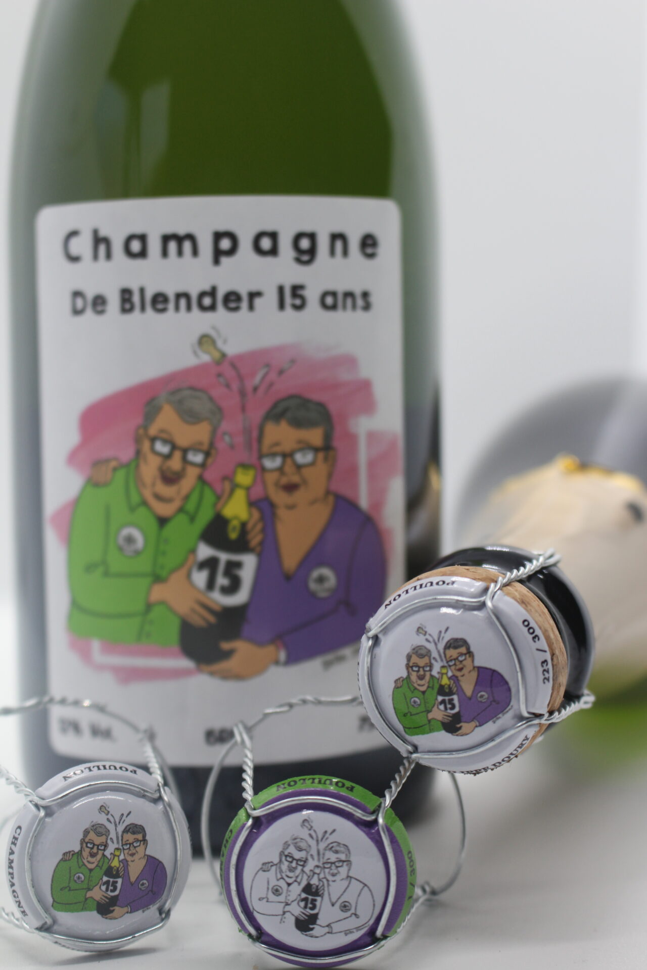 champagne en wijnen de blender champagne met capsule 15 ans